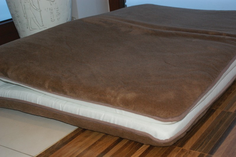 MATERAC WEŁNIANY 100x200 CAMEL CIEMNY MEGA GRUBY