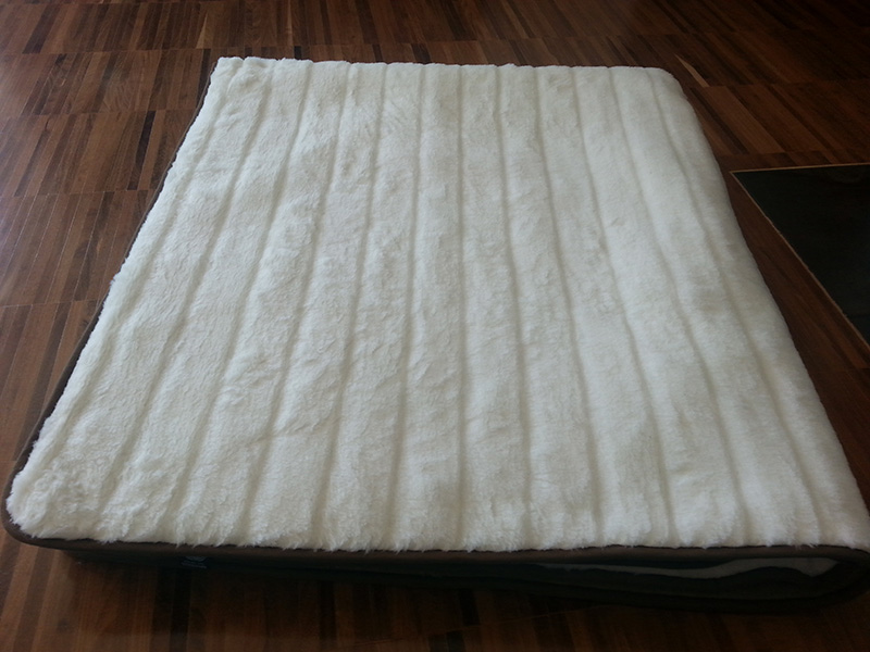 KOŁDRA WEŁNIANA CAMEL CIEMNY + KASZMIR LUX PASY 160X200