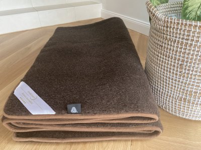 PODKŁAD WEŁNIANY MERYNOS SYBERIA DZIKI BRĄZ 220x200