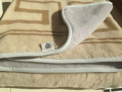 Kołdra z wełny Alpaki Silver + Camel Cappucino Greka 220x200