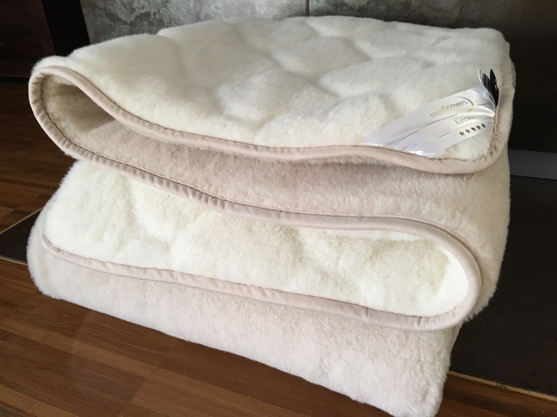 KOŁDRA WEŁNIANA CAMEL JASNY + KASZMIR CARO 140X200