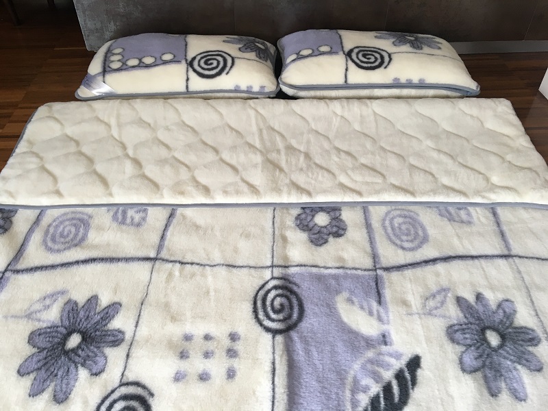 POŚCIEL WEŁNIANA ALPAKA VIOLET BOTANICA + KASZMIR CARO 160x200