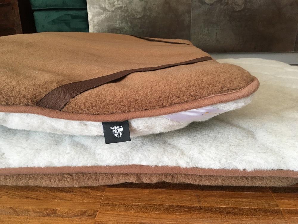 MATERAC WEŁNIANY ALPAKA JASNA CARO + CAMEL CIEMNY 100X200