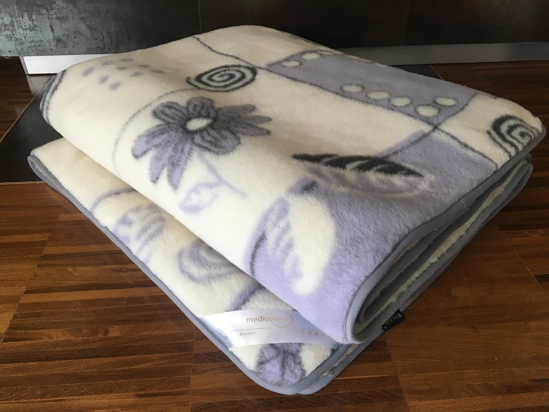 KOŁDRA Z WEŁNY ALPAKI VIOLET BOTANICA + KASZMIR CARO 200x200
