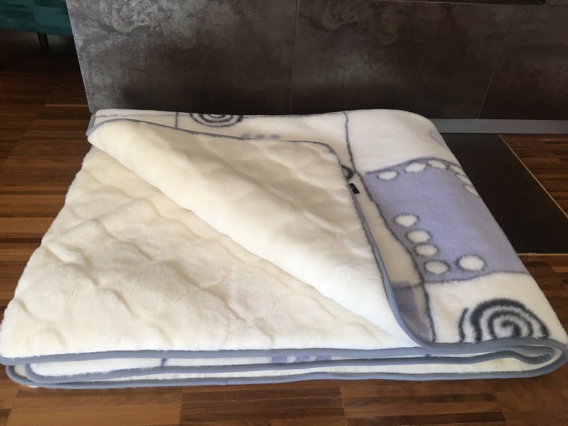 KOŁDRA Z WEŁNY ALPAKI VIOLET BOTANICA + KASZMIR CARO 200x200