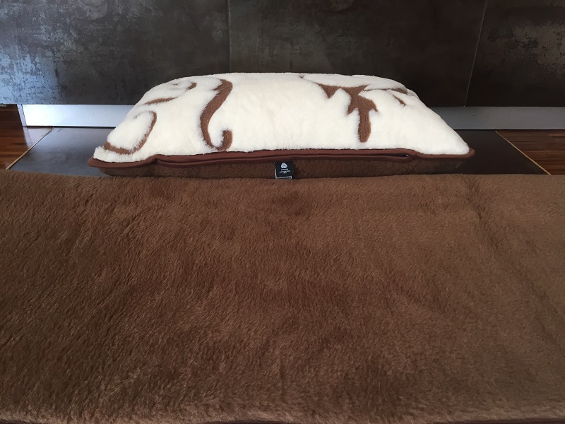 POŚCIEL WEŁNIANA CAMEL CIEMNY + KASZMIR SZLACHECKI 140x200