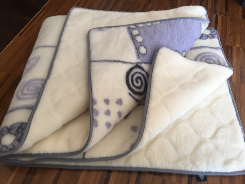 KOŁDRA Z WEŁNY ALPAKI VIOLET BOTANICA + KASZMIR CARO 200x200