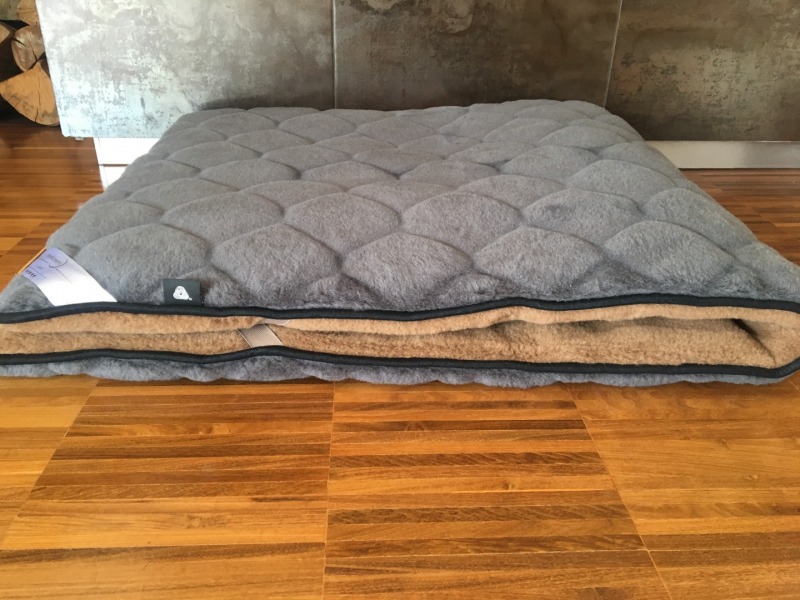 MATERAC WEŁNIANY ALPAKA CIEMNA CARO/ CAMEL CIEMNY 160x200