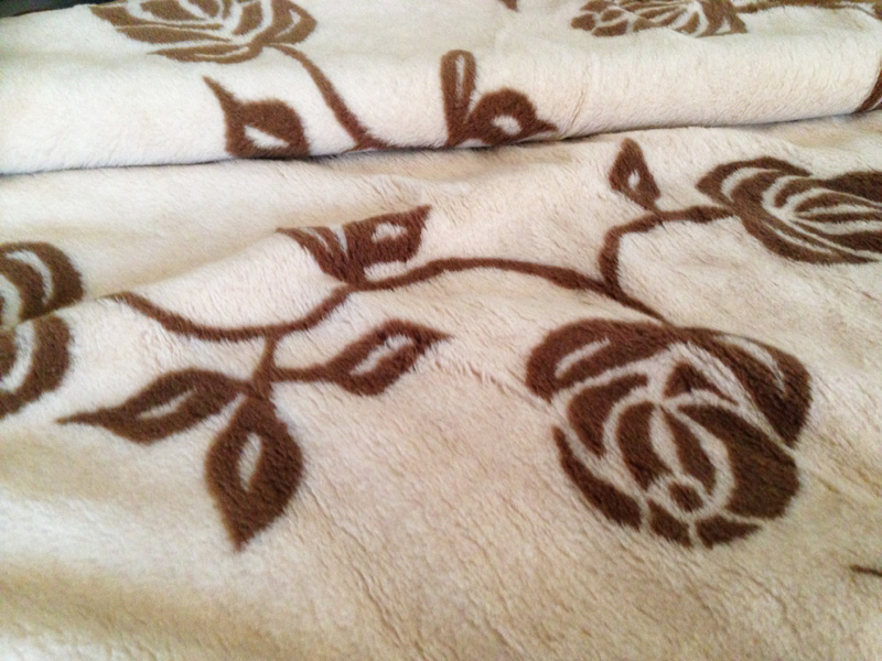 KOŁDRA WEŁNIANA CAMEL CAPPUCCINO TULIPAN 140X200