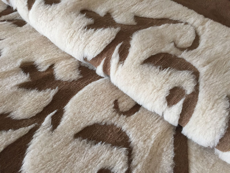 KOŁDRA WEŁNIANA 180X200 CAMEL CIEMNY + CAMEL JASNY SZLACHECKI