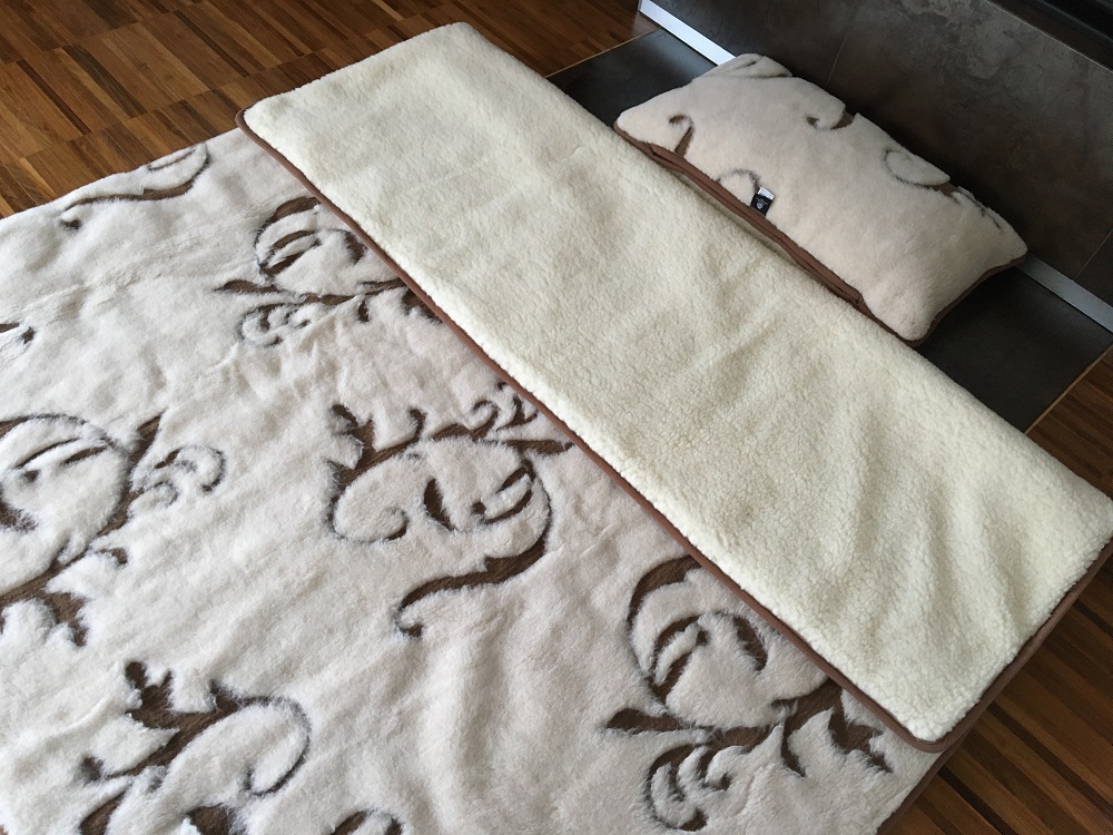 POŚCIEL WEŁNIANA CAMEL BOHO + MERYNOS TUMBLER 140x200
