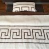POŚCIEL WEŁNIANA CAMEL CIEMNY + MERYNOS TUMBLER GREKA 140x200 + PODKŁAD