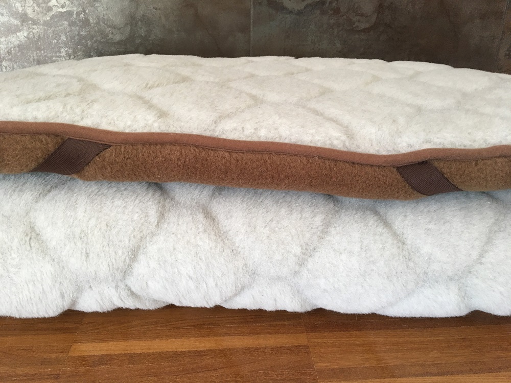 MATERAC WEŁNIANY ALPAKA JASNA CARO + CAMEL CIEMNY 100X200