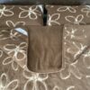 POŚCIEL WEŁNIANA CAMEL CIEMNY KWIATY 220x200