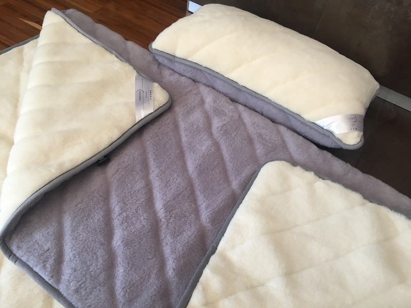 POŚCIEL Z WEŁNY ALPAKI EXCLUSIVE PASY + KASZMIR PASY 140x200 + MATERAC