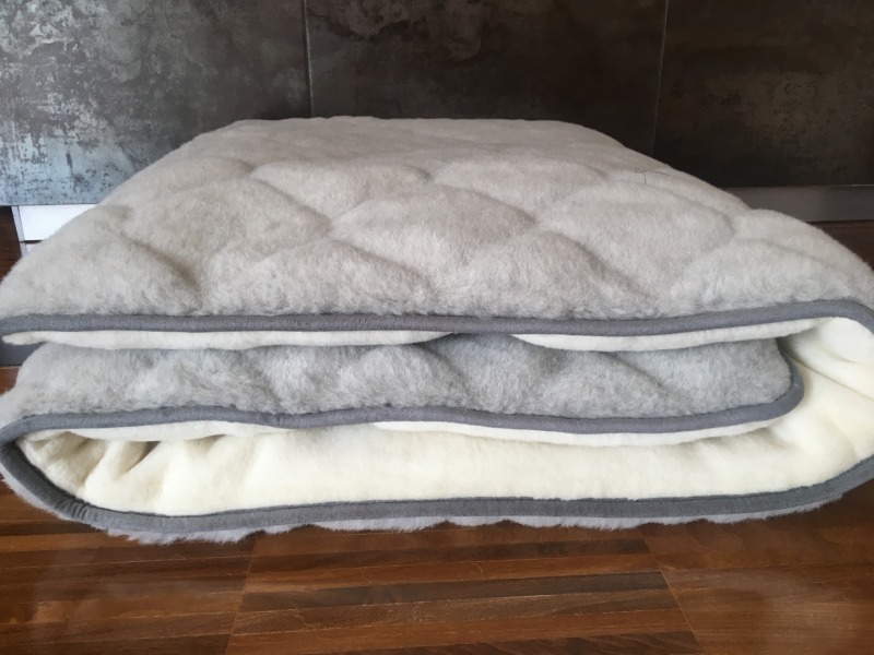 MATERAC WEŁNIANY ALPAKA JASNA CARO/KASZMIR GŁADKI 120x200