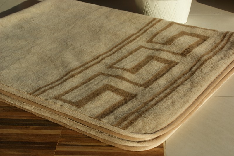KOC WEŁNIANY CAMEL CAPPUCCINO GREKA JASNY 160x200