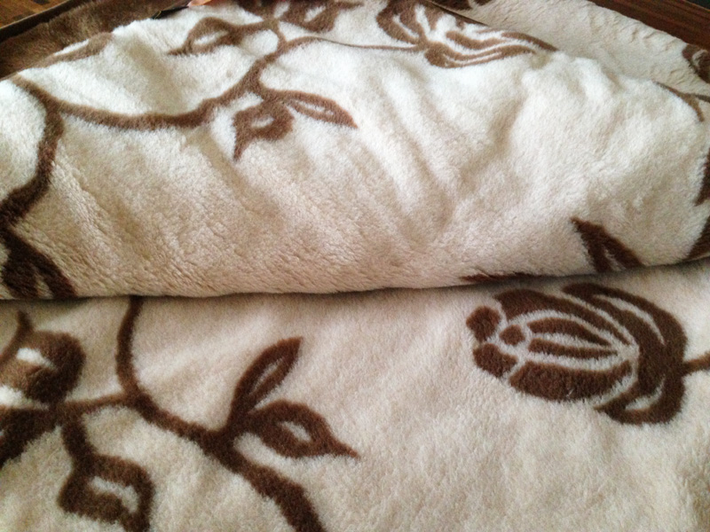 KOŁDRA WEŁNIANA CAMEL CAPPUCCINO TULIPAN 140X200