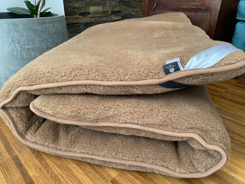 MATERAC WEŁNIANY CAMEL CIEMNY + CAMEL CIEMNY Królewski 160x200