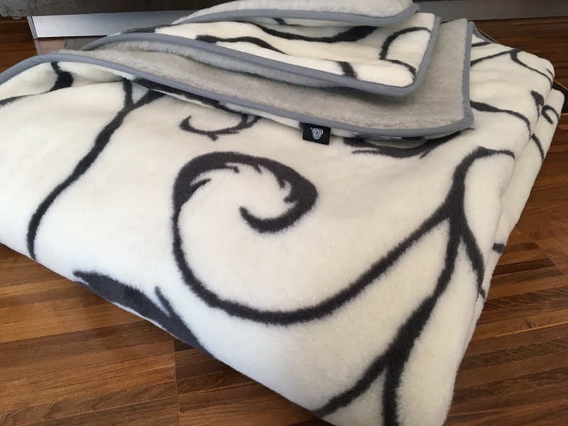 KOŁDRA Z WEŁNY ALPAKI SILVER + KASZMIR ORIENTALNY 240X200