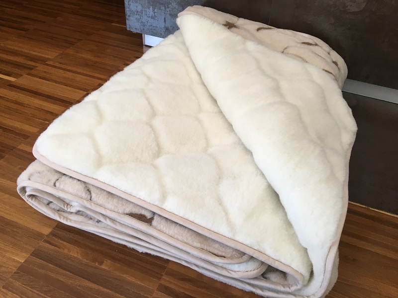 POŚCIEL WEŁNIANA CAMEL RAMPICANTI + KASZMIR CARO 160x200 + MATERAC