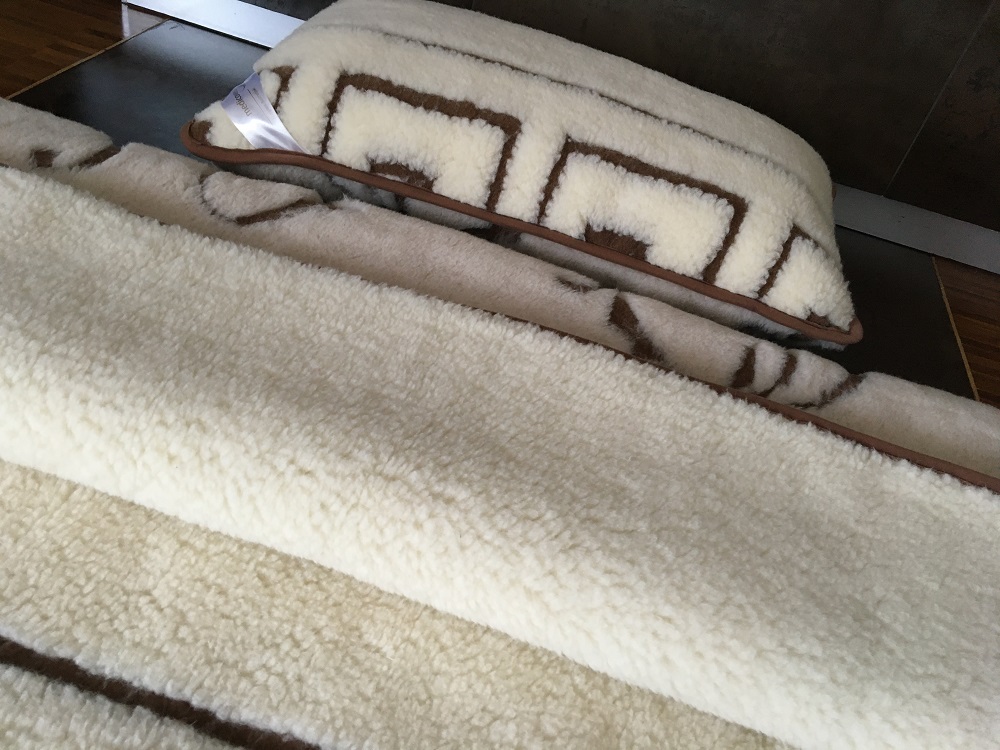 POŚCIEL WEŁNIANA CAMEL BOHO + MERYNOS TUMBLER GREKA 140x200 + MATERAC