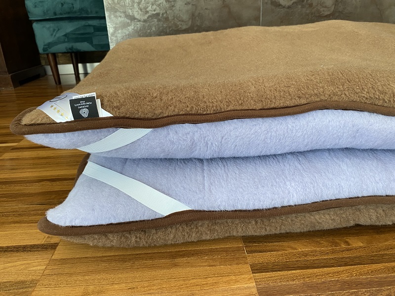 MATERAC WEŁNIANY ALPAKA ALPINA + CAMEL CIEMNY 100X200