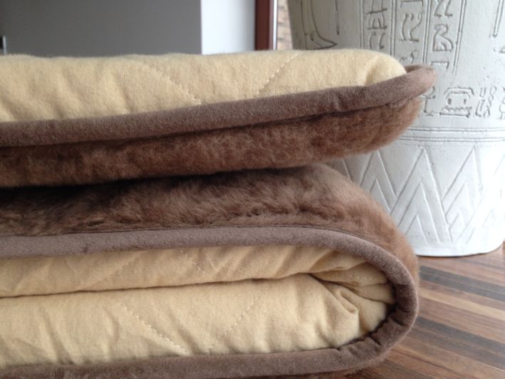 MATERAC WEŁNIANY CAMEL KRÓLEWSKI LATEKS 100X200