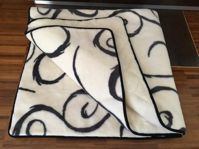 KOŁDRA WEŁNIANA KASZMIR ORIENTALNY + KASZMIR CARO 220X200