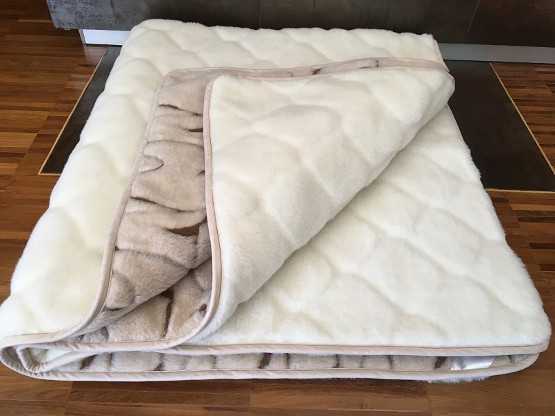 KOŁDRA WEŁNIANA CAMEL RAMPICANTI + KASZMIR CARO 160X200