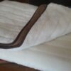 KOŁDRA WEŁNIANA CAMEL CIEMNY + KASZMIR LUX PASY 220X200
