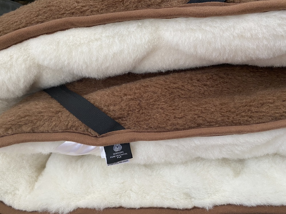 MATERAC WEŁNIANY CAMEL + KASZMIR CARO MEGA GRUBY 90x200