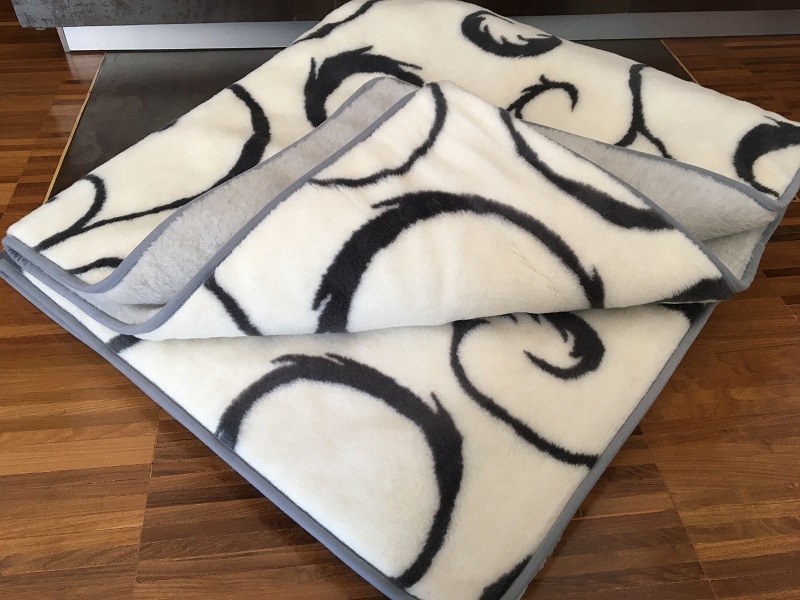 KOŁDRA Z WEŁNY ALPAKI SILVER + KASZMIR ORIENTALNY 240X200