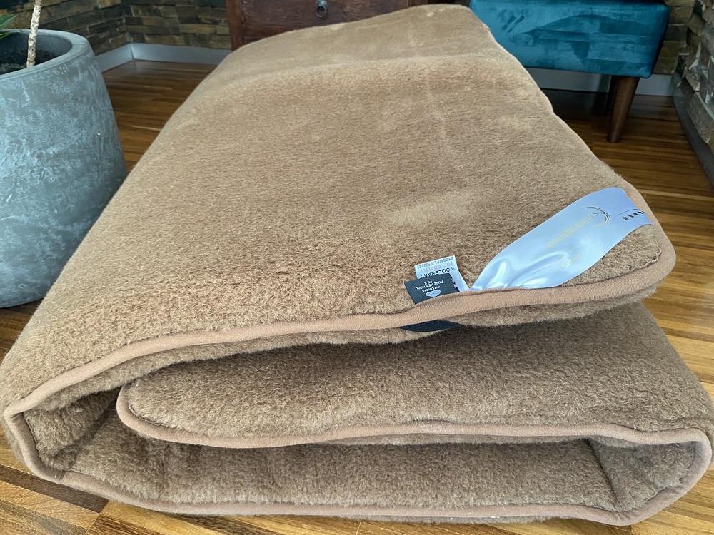 MATERAC WEŁNIANY CAMEL CIEMNY + CAMEL CIEMNY Królewski 160x200
