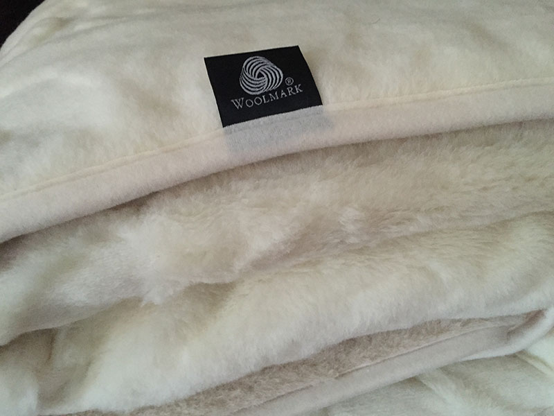 KOŁDRA WEŁNIANA CAMEL CAPPUCCINO + KASZMIR RÓŻA 180X200