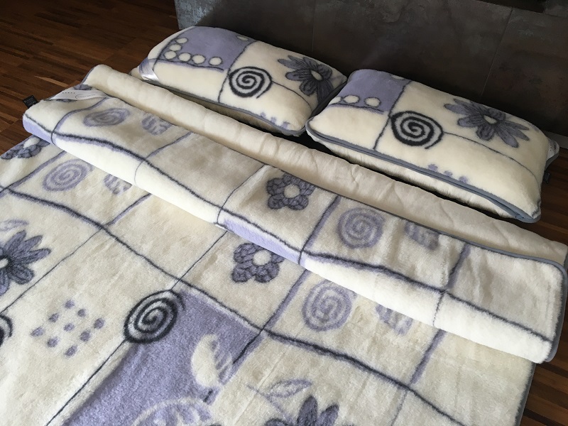 POŚCIEL WEŁNIANA ALPAKA VIOLET BOTANICA + KASZMIR CARO 160x200