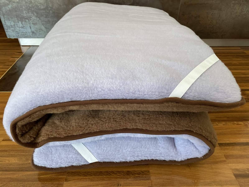 MATERAC WEŁNIANY ALPAKA ALPINA + CAMEL CIEMNY 100X200