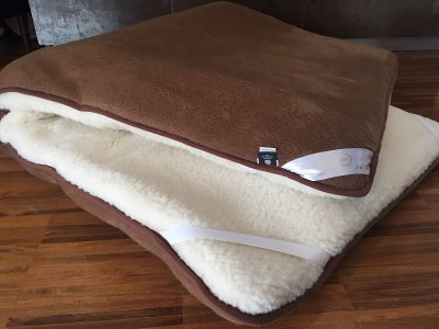 MATERAC WEŁNIANY MERYNOS TUMBLER / CAMEL CIEMNY 160x200