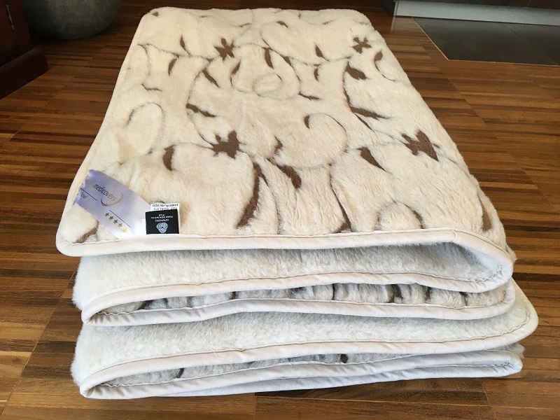 KOŁDRA WEŁNIANA 140X200 CAMEL RAMPICANTI + CAMEL JASNY