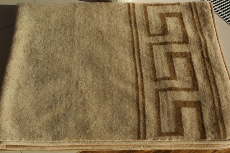 KOC WEŁNIANY CAMEL CAPPUCCINO GREKA JASNY 160x200