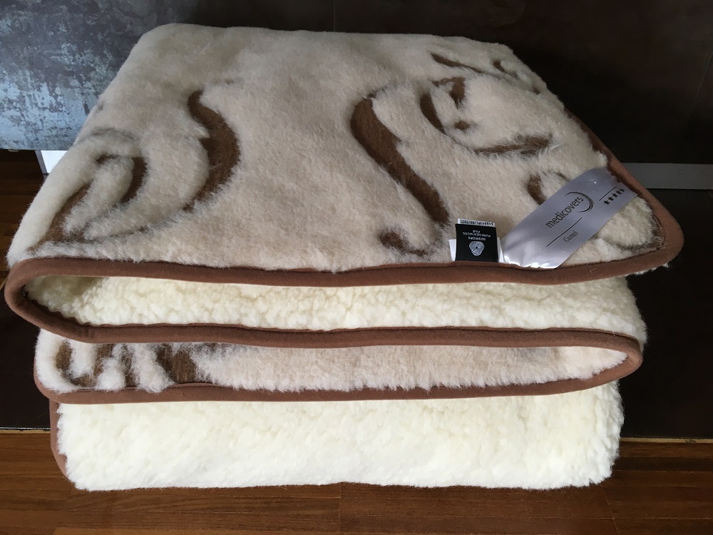 KOŁDRA WEŁNIANA MERYNOS TUMBLER + CAMEL JASNY BOHO 200x200