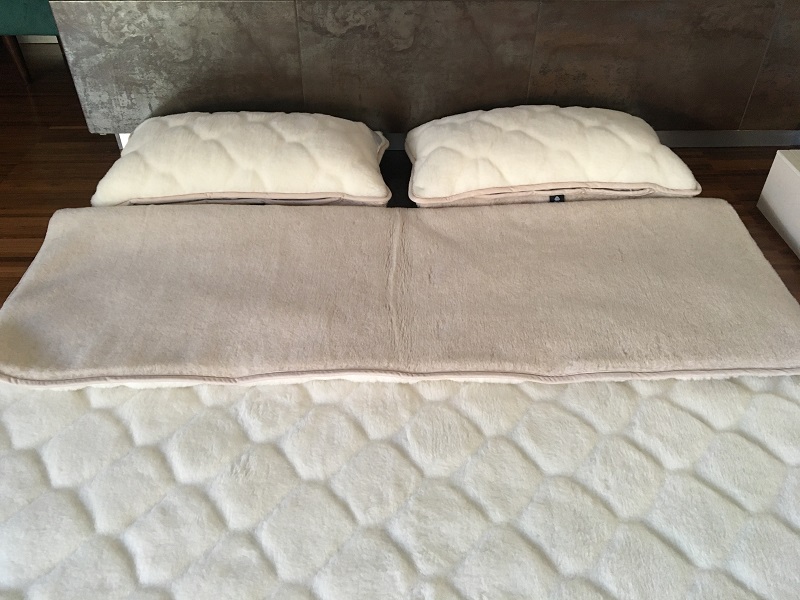 POŚCIEL WEŁNIANA CAMEL JASNY + KASZMIR CARO 160x200