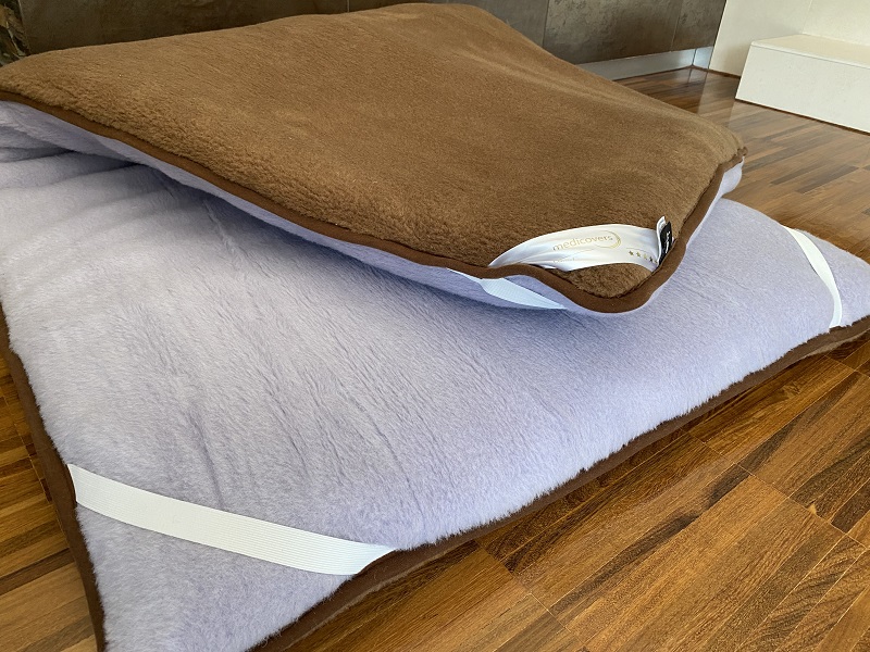 MATERAC WEŁNIANY ALPAKA ALPINA + CAMEL CIEMNY 100X200