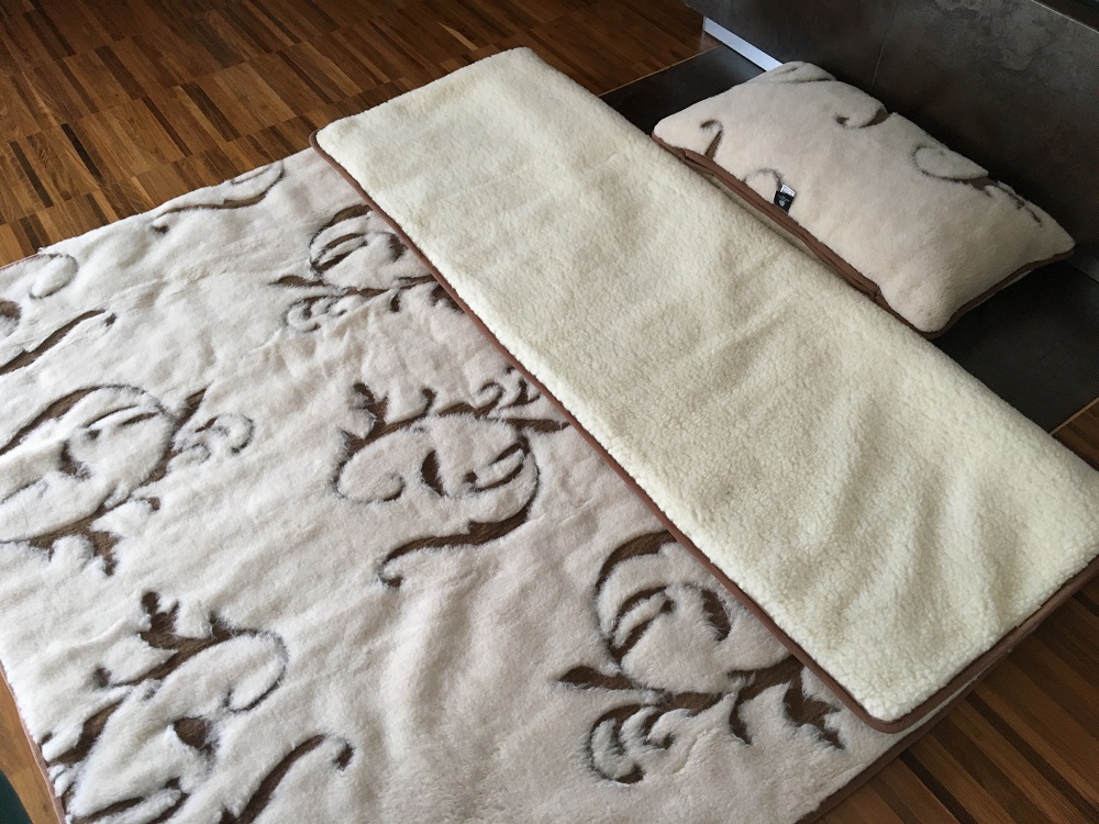 POŚCIEL WEŁNIANA CAMEL BOHO + MERYNOS TUMBLER 140x200