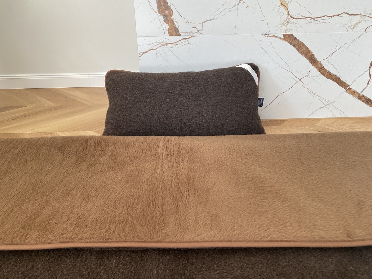 POŚCIEL Z WEŁNY MERYNOS SYBERIA DZIKI BRĄZ + CAMEL CIEMNY 140X200 + MATERAC