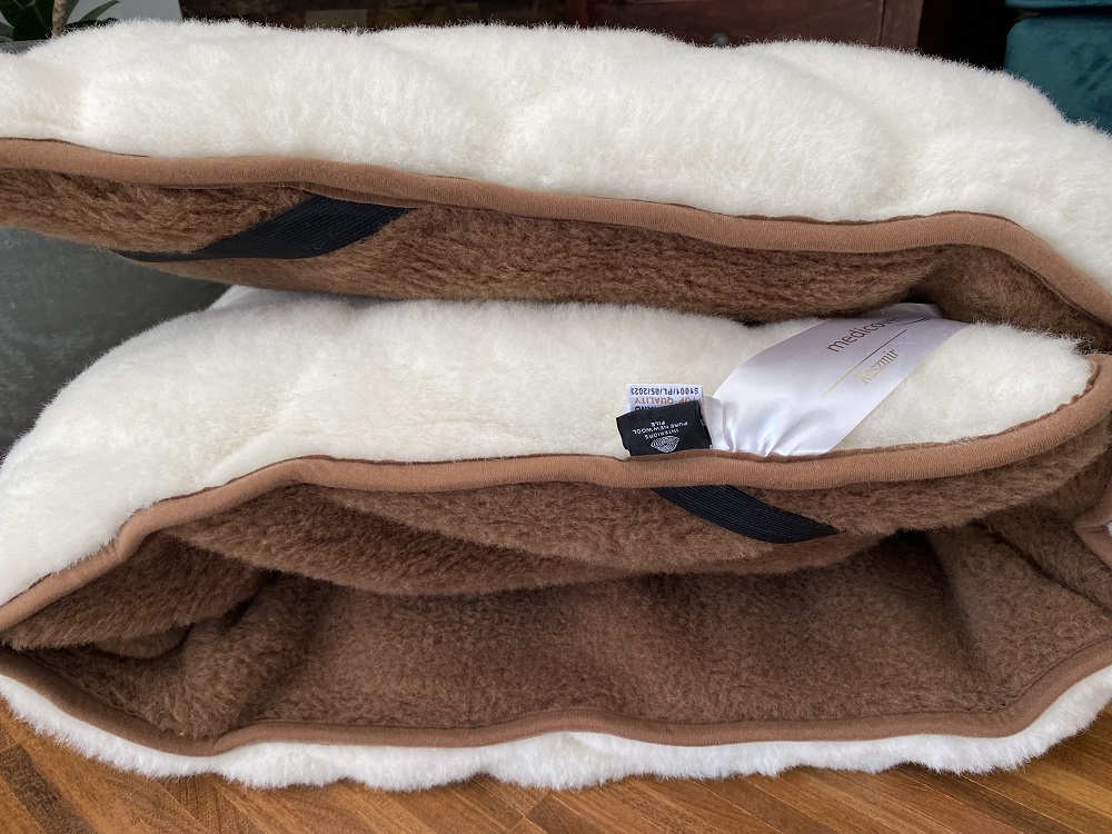 MATERAC WEŁNIANY CAMEL + KASZMIR CARO MEGA GRUBY 90x200