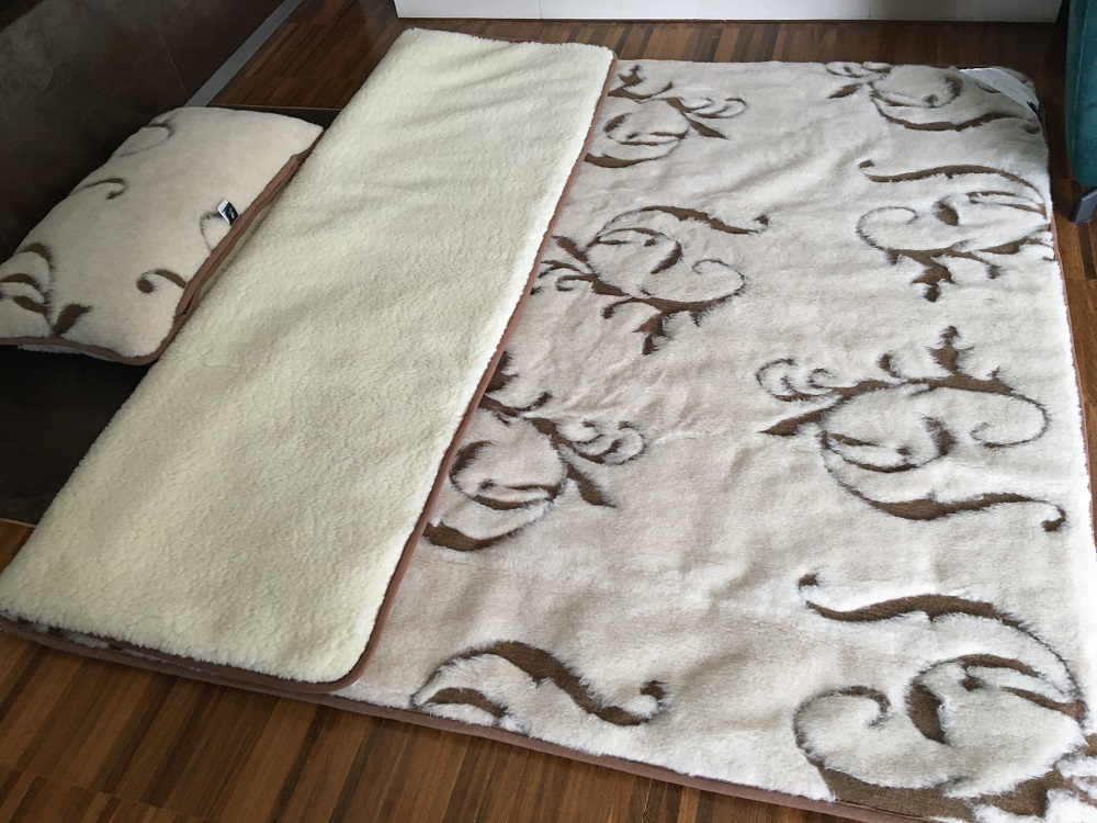 POŚCIEL WEŁNIANA CAMEL BOHO + MERYNOS TUMBLER 140x200