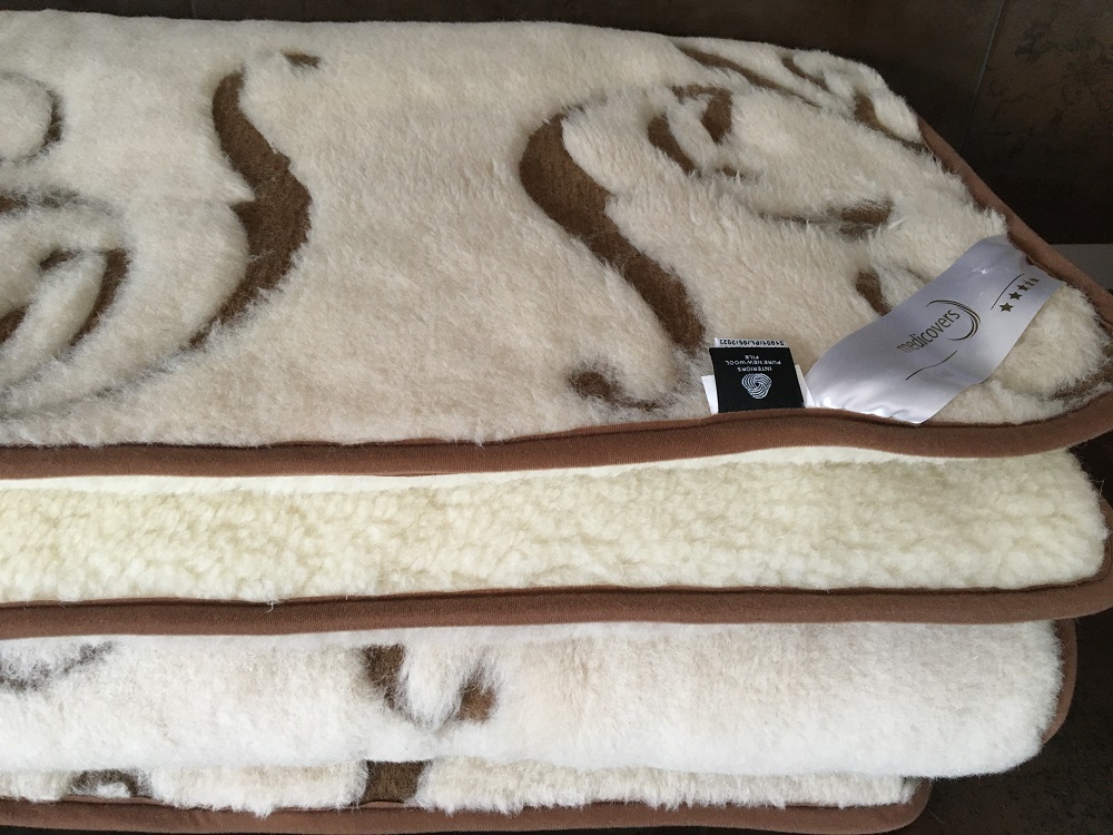 KOŁDRA WEŁNIANA MERYNOS TUMBLER + CAMEL JASNY BOHO 200x200