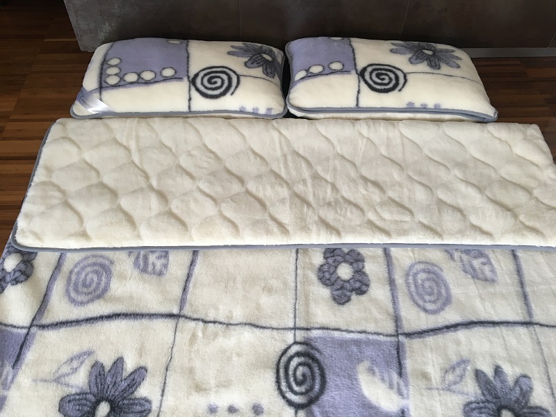 POŚCIEL WEŁNIANA ALPAKA VIOLET BOTANICA + KASZMIR CARO 160x200