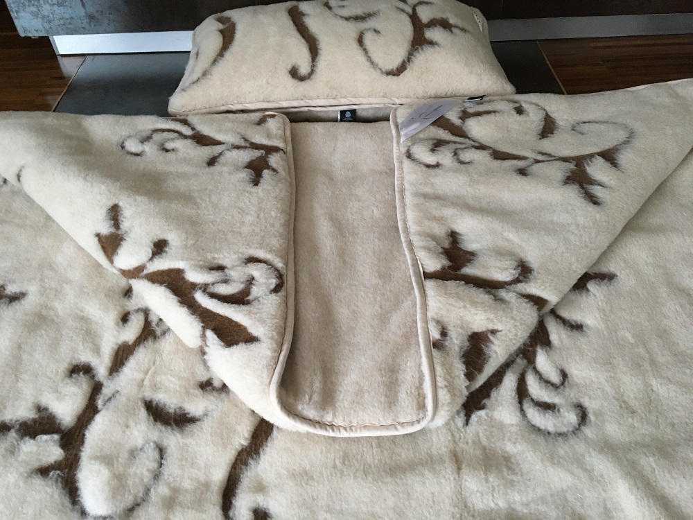 POŚCIEL Z WEŁNY WIELBŁĄDZIEJ CAMEL JASNY BOHO 140X200